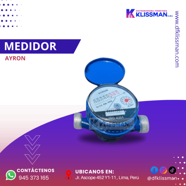 MEDIDOR DE 1/2" AYRON