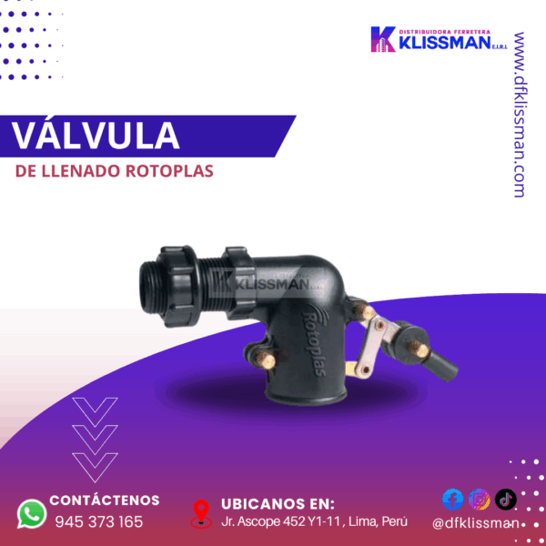 VÁLVULA DE LLENADO ROTOPLAST