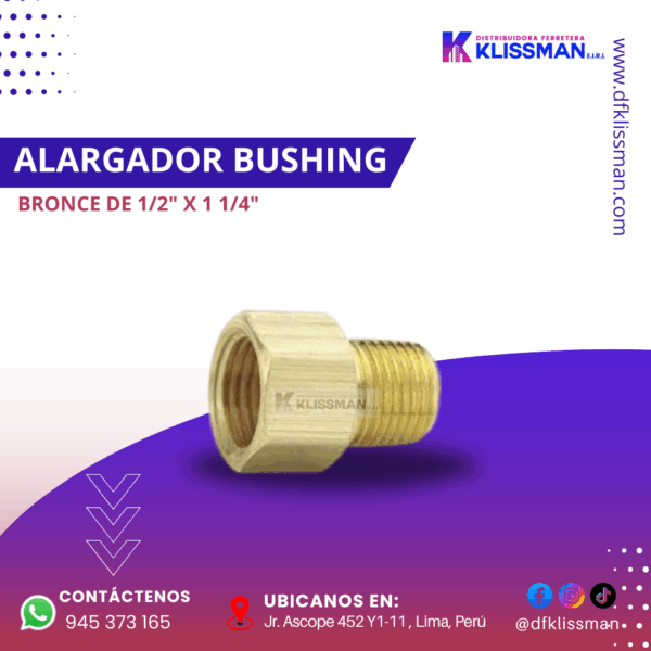 ALARGADOR BUSHING 1/2" x 1 1/24"