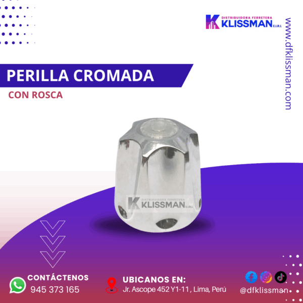 PERILLA CROMADA CON ROSCA