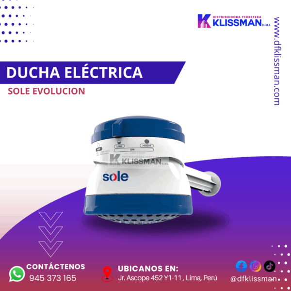DUCHA ELÉCTRICA SOLE EVOLUCIÓN - Imagen 2
