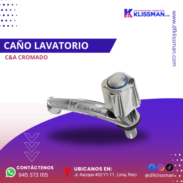 CAÑO LAVATORIO C&A CROMADO