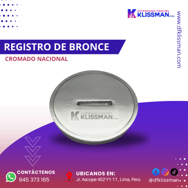 REGISTRO DE BRONCE CROMADO