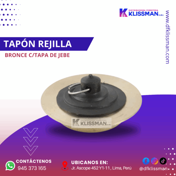 TAPÓN REJILLA BRONCE C/TAPA JEBE