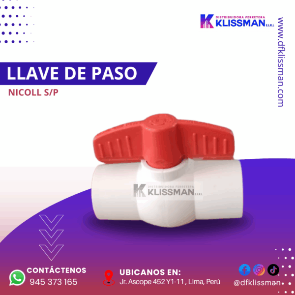 LLAVE DE PASO NICOLL