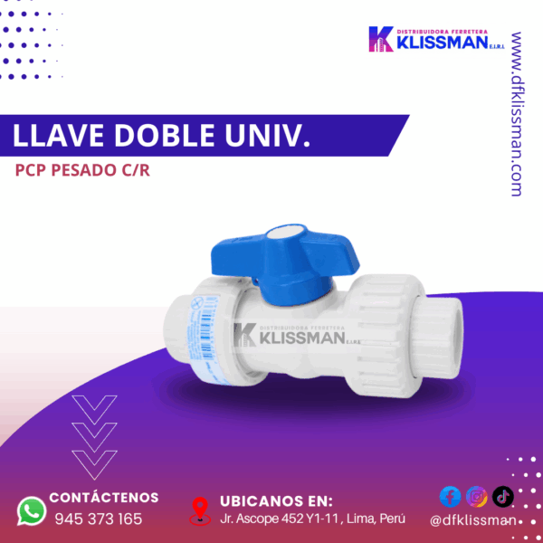 LLAVE DOBLE UNIÓN UNIV. PCP