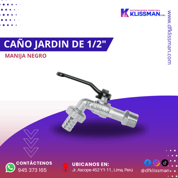 CAÑO JARDÍN MANIJA NEGRO