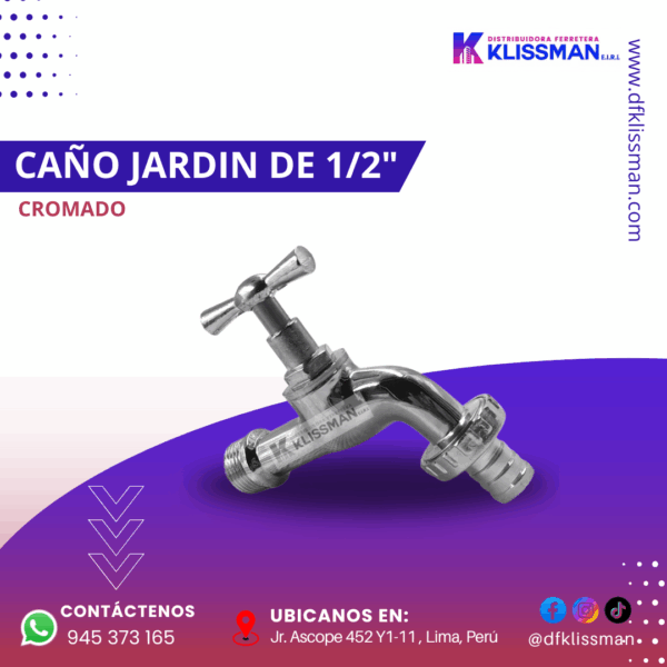 CAÑO JARDÍN CROMADO