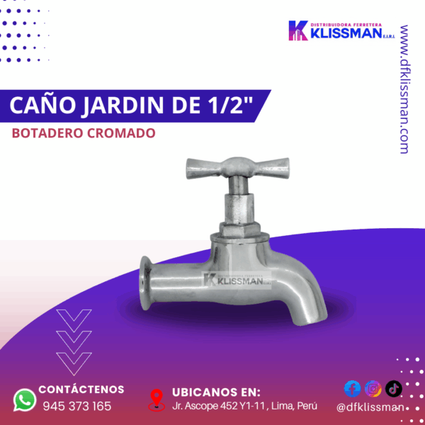 CAÑO JARDÍN BOTADERO CROMADO